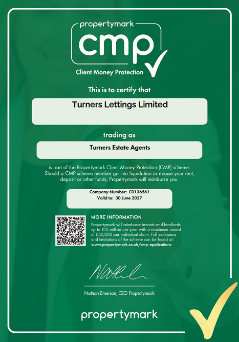 Turners client money prtection certificate valid until June 2027