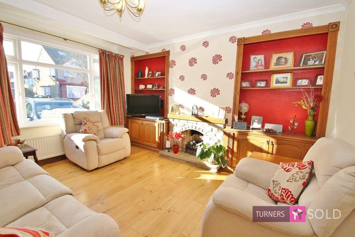 Living room inside a Blay-style home, Morden. Sold by Turners Property