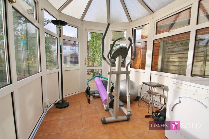 Conservatory in property for sale, Hillside Close, Morden. Turners Estate Agents