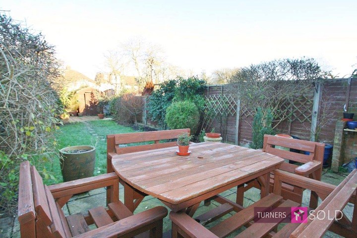 Rear Garden with patio area, Northway, Morden, Sold by Turners Property