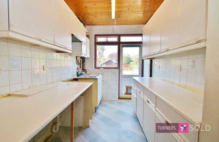 Image of Kitchen in need of refurbishment, house for sale, Merton Park. Turners Estate Agents
