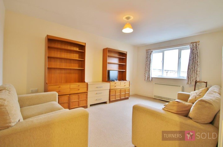 Living room of one bedroom flat for sale in Beaver Close, Morden. Turners Property