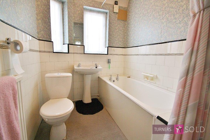 bathroom of bungalow in Portway, Epsom. For sale with Turners Estate Agents