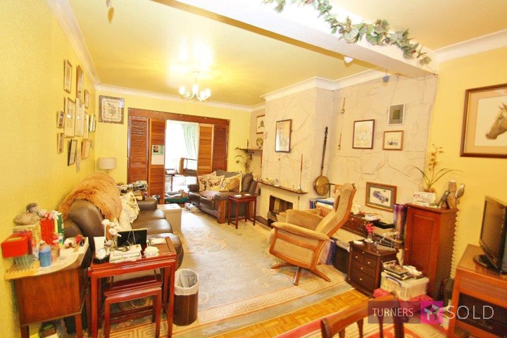 Drawing room of house for sale on Westcroft Gardens, Morden. Turners Property