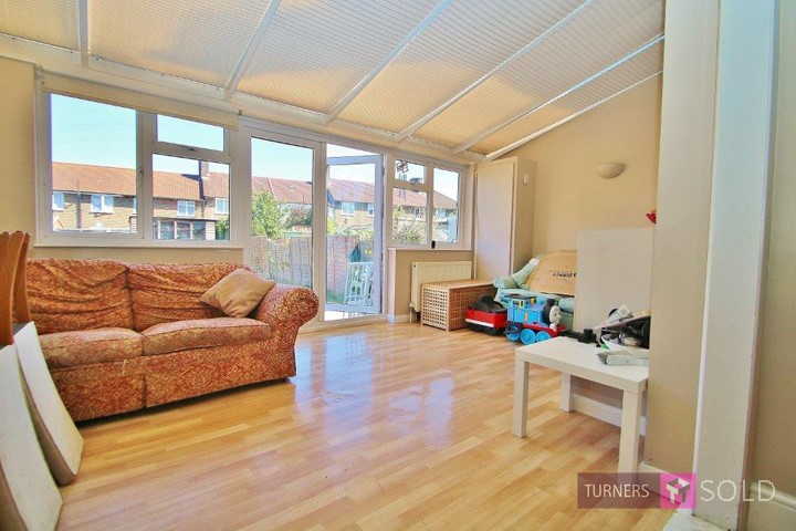 Conservatory on three bed house, Morden. Turners Property