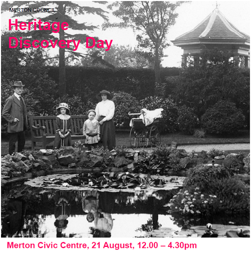 Vintage picture of John Innes Park used to advertise Merton Heritage Discovery Day 2021